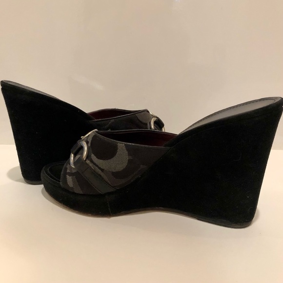 COACH Wedge Heels with Buckle - Picture 2 of 9